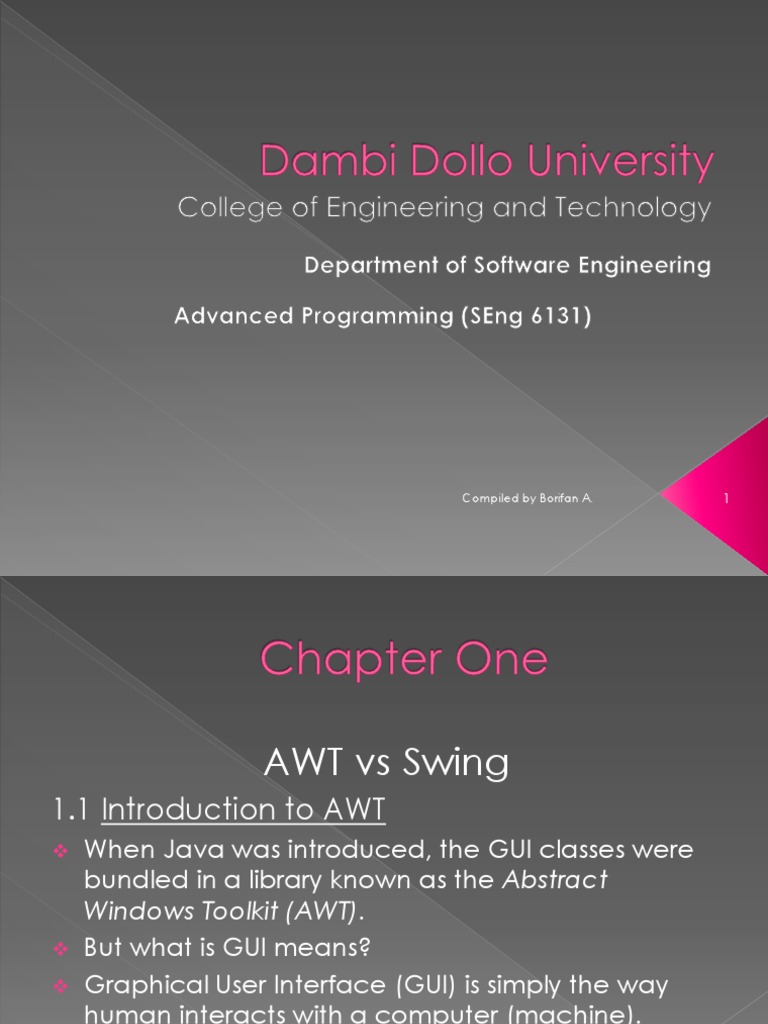 Advanced Programming Chapter One | PDF | Computer Science | Object ...