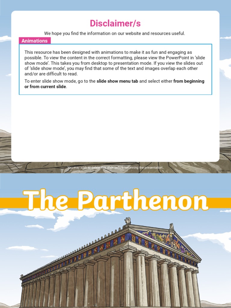 The Parthenon Lesson Presentation | PDF