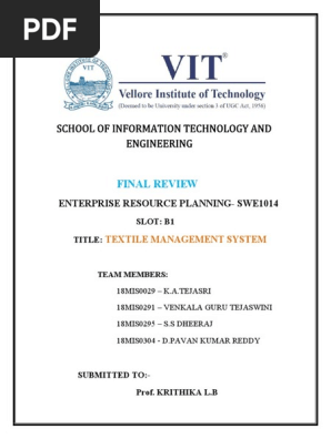 Enterprise resource planing