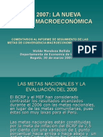Waldo Mendoza Sobre Política Económica