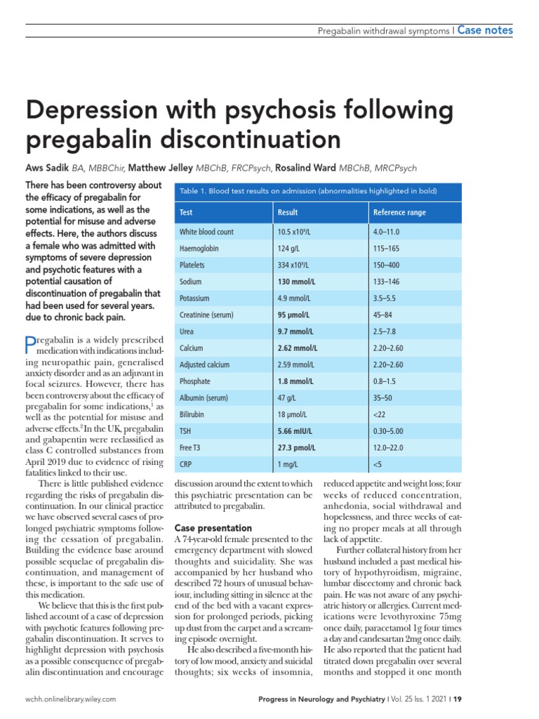 Prog Neurol Psychiatry 2021 Sadik Depression With Psychosis