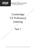 C2 Listening Test 1 - Sample