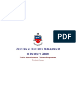Public Administration Diploma Programme
