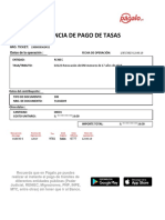 Constancia de Pago de Tasas: Reniec 02122-Renovación de DNI Menores de 17 Años de Edad