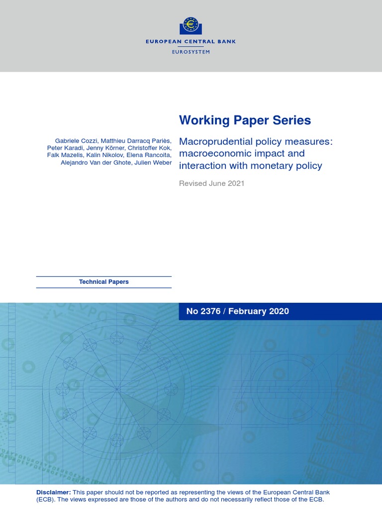 Macroprudential Policy PDF Policy Macroprudential Regulation