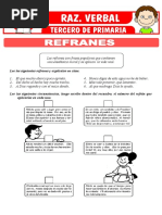 Refranes para Tercero de Primaria