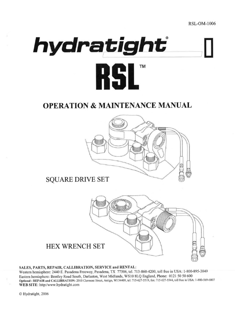 Hydratight RSL Op+Mnt Manual PDF