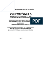 Ceremonial y Protocolo Símbolos Nacionales y Autoridades