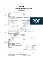 Fiitjee: Solution To Aieee-2005