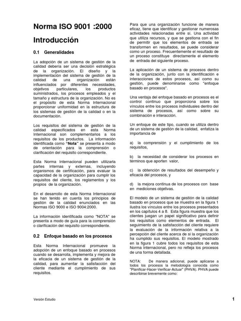 ISO 9001:2000 Gestión de Calidad | PDF | Gestión de la calidad ...