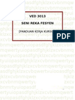 Kerja - Kursus - Ved 3013 Sei Reka Fesyen