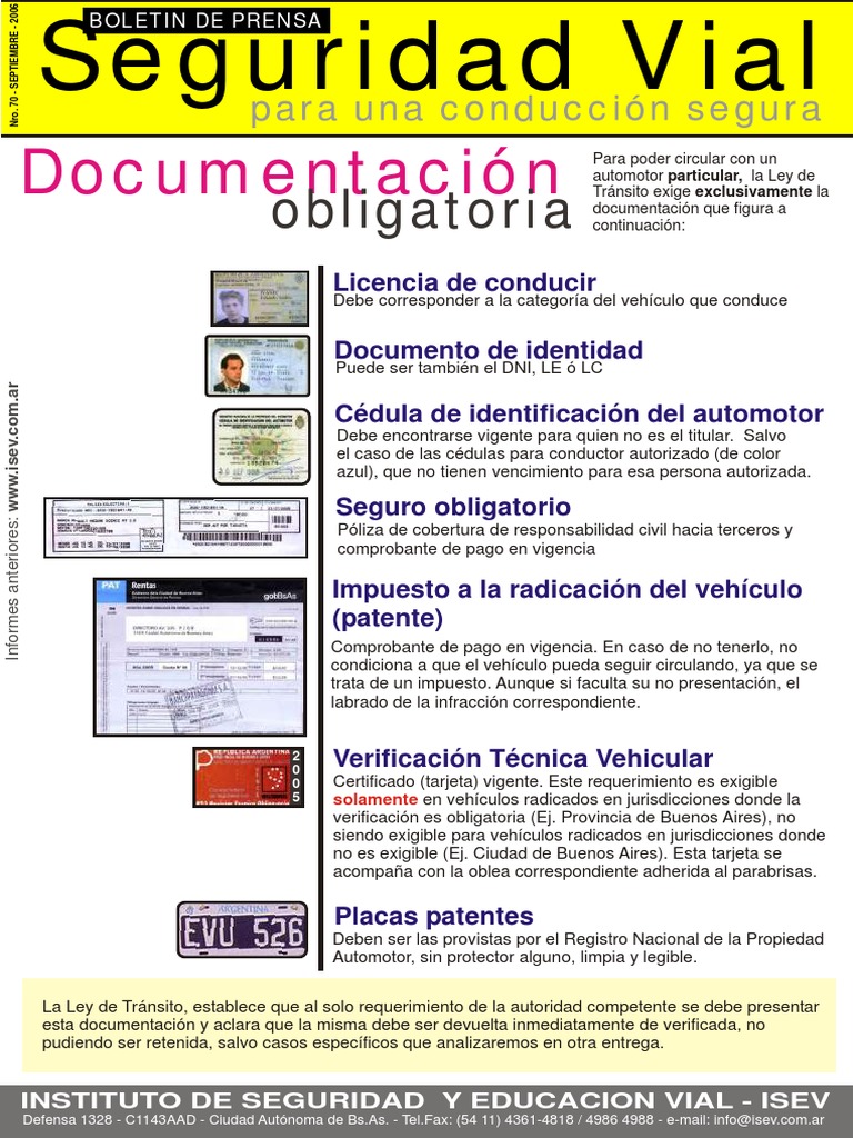 Boletin Seguridad Vial-Sep-06 | PDF