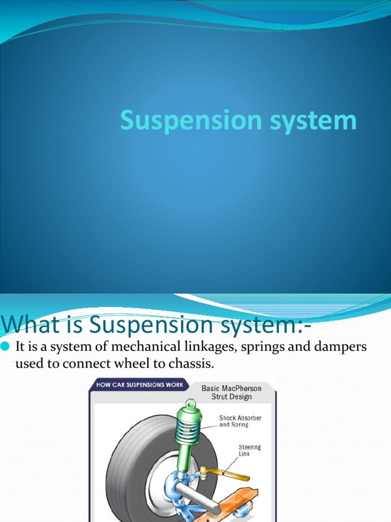 3) Suspension System PDF Vehicles Vehicle Technology
