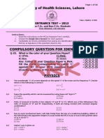 A06. Mcat Uhs Past Paper 2013 - Pink