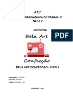 Análise Ergonômica - BELA ART CONFECCAO