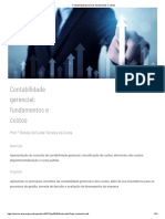 Tema 1 - Contabilidade Gerencial - Fundamentos e Custos