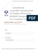 International Scientific Symposium of Osaka University ASEAN Campus SDGs Co-Creation Forum