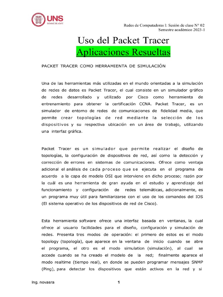 Sesión Práctica 02 - Casos Resueltos de REDES LAN en Packet Tracer ...
