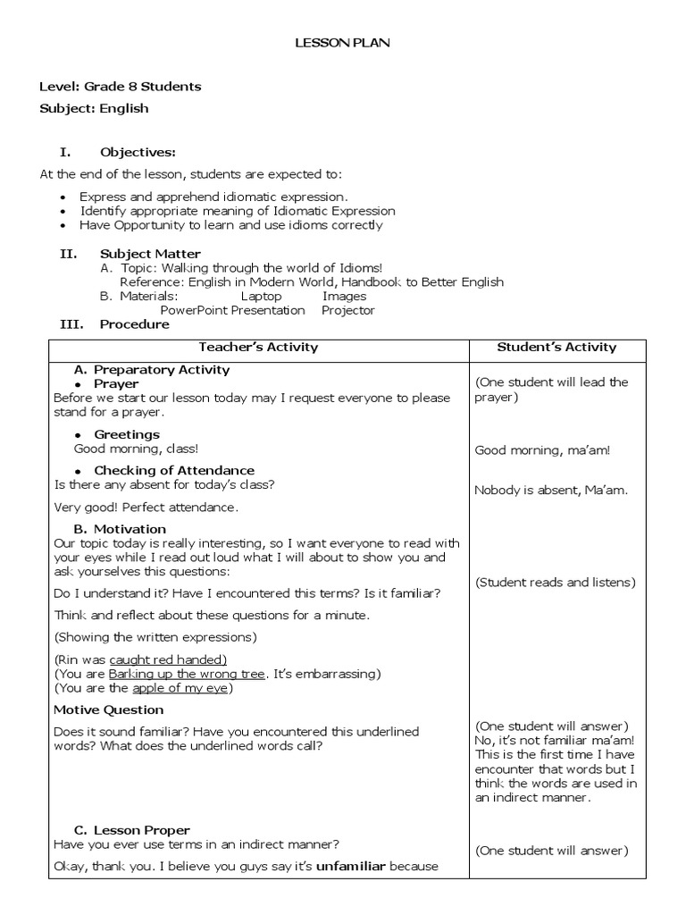 Teaching Idiomatic Expressions in English | PDF | Idiom | Linguistics