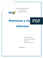 Amenazas y Riesgo de La Familia, Escuela y Comunidad