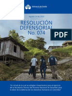 2020 Resolucion 074 Defensoría Del Pueblo