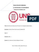 Informe - Elementos de La Estructura Del Proyecto de Investigación Epidemiológica