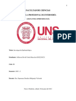 Informe - Investigación Epidemiológica