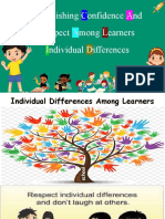 Establishing Confidence and Respect Among Learners Individual Differences