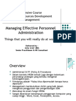31 Managing Effective Personnel Administration