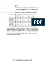 Chemistry: GCE Advanced Level and GCE Advanced Subsidiary Level