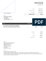 Example Invoice For Car Shop