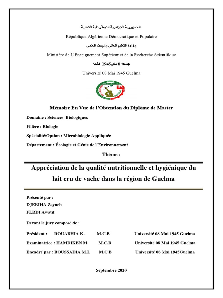 Qualité globale du lait cru de vache au Maroc Concepts, état des lieux et  perspectives d'amélioration - Transfert de Technologie en Agriculture Maroc