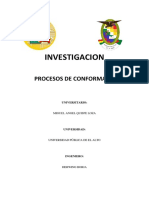 Investigacion Porcesos de Conformado