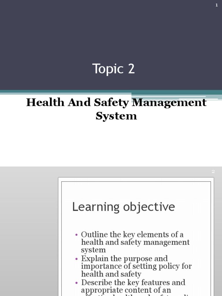 Health & Safety Management Guide | PDF | Occupational Safety And Health ...