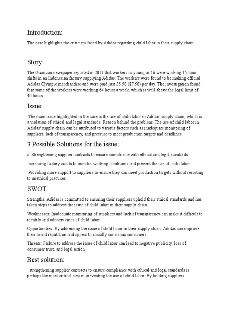 Final Work PDF Supply Chain Child Labour