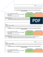 Practical Exam Criteria