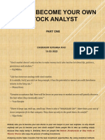 13th Feb 2022 - MR CKR Presentation For How To Be Analyst