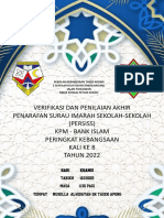 Verifikasi Dan Penilaian Akhir Penarafan Surau Imarah Sekolah-Sekolah (Persiss) KPM - Bank Islam Peringkat Kebangsaan Kali Ke 8 TAHUN 2022