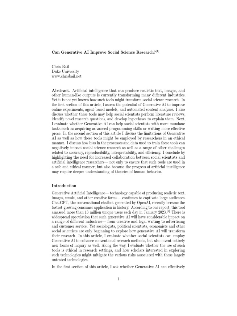 Enhancing Social Science with AI | PDF | Artificial Intelligence ...