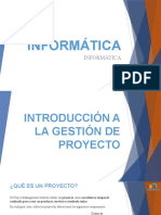 Introducción A La Gestión de Proyecto.