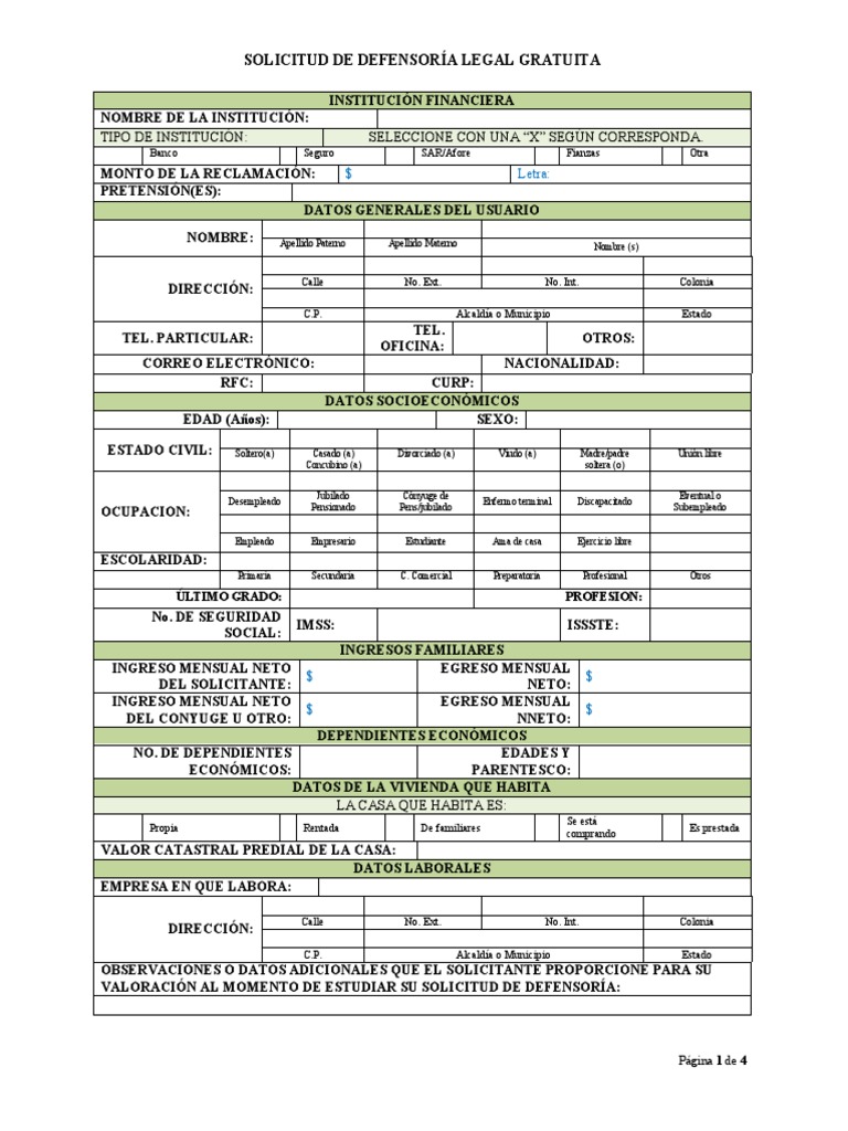 Formato Solicitud de Defensoria Rut | PDF | Privacidad de la información