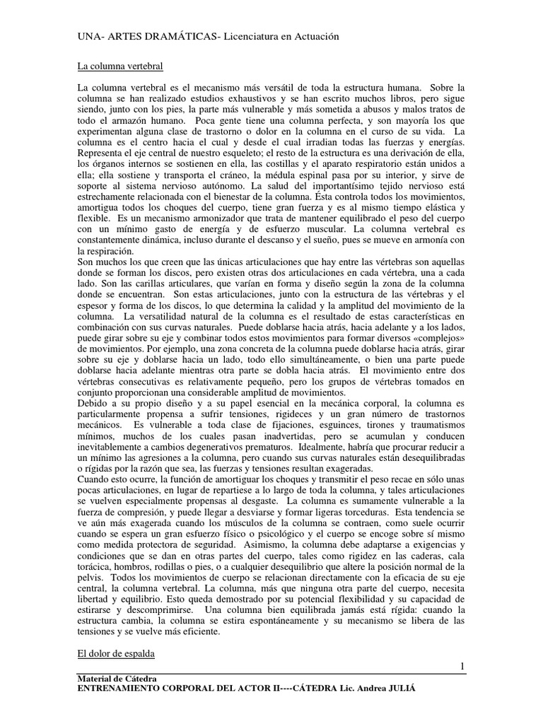 Importancia y cuidados de la columna vertebral | PDF | La columna ...