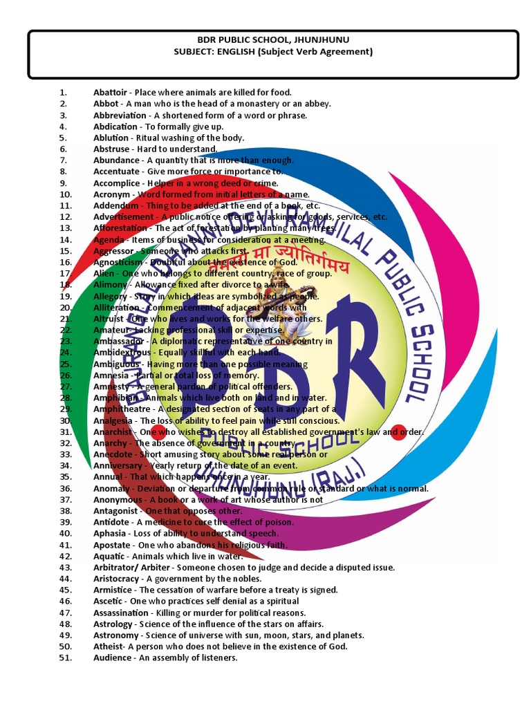 One Word Substitution Pdf