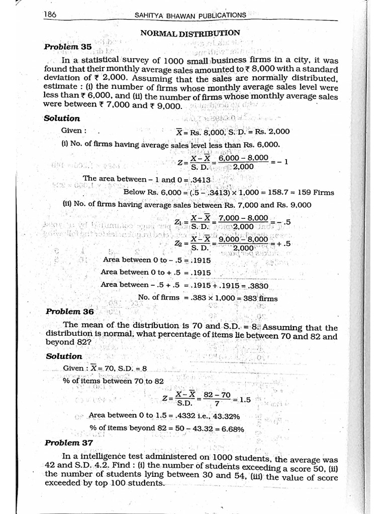 Numerical Bank-Unit4 Normal Distri | PDF