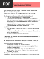 La motivation scolaire selon Rolland Viau | PDF | Pédagogie | Motivant