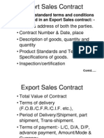 Export Sales Contract