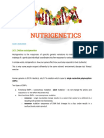 Nutrigenetics Notes