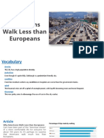 Why Americans Walk Less Than Europeans