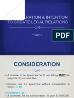Topic 2 - Consideration Intention
