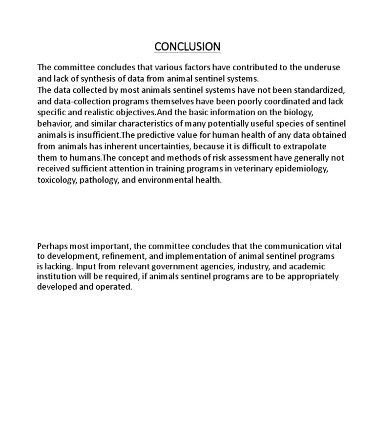 Enhancing Animal Sentinel Programs | PDF
